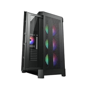 Cougar - Gabinete Gamer Cougar DUOFACE PRO RGB, Vidro Temperado, E-ATX, 4x Fans ARGB, Preto, 385AD10.0001