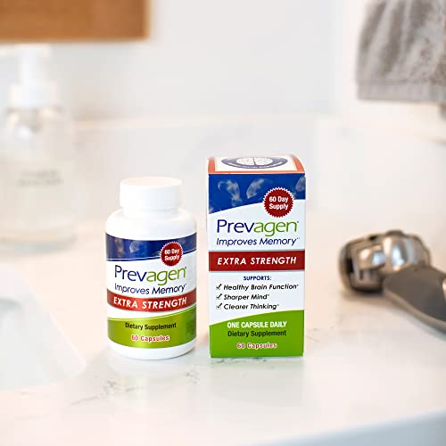 Prevagen Improves Memory - Extra Strength 20Mg, 60 Capsules, With Apoaequorin & Vitamin D & Prevagen 7-Day Pill Minder | Brain Supplement For Better Brain Health, Supports Healthy Brain Function #TOP4