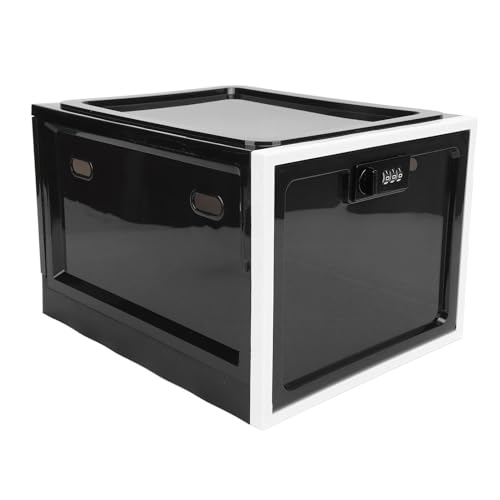 Medikamenten-Schließfach für Sichere Medikamente, Abschließbare Aufbewahrungsbox für Lebensmittel, Elektronik-Safe, Telefon-Gefängnis-Schließfach für Zuhause, (Schwarz-Weiß-Rahmen)