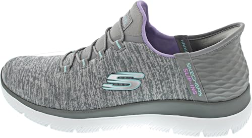 Skechers Hands Free Summits - Dazzling Haze Damen-Sneakers zum Hineinschlüpfen, Grau Mint, 39 EU