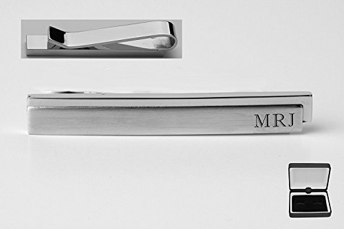 personalized silver tie clip engraved free - ships from usa