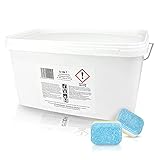 RedFOX24 Premium Spülmaschinen Tabs - mit wasserlöslicher Folie - Geschirrspültabs - 12 verschiedene Funktionen - 10 KG in einem wiederverschließbaren Kunststoffbehälter erhältlich