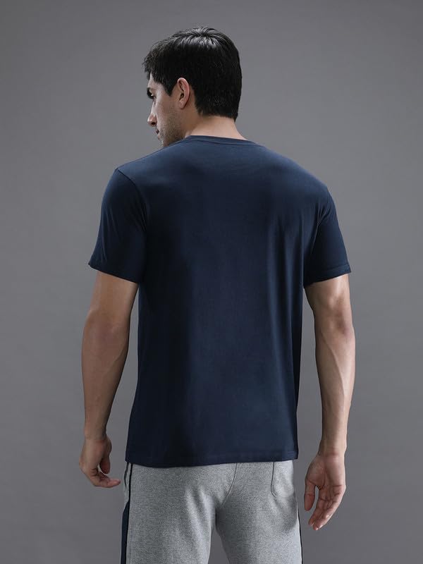 Image of CROCODILE Men Solid Sport Fit T Shirt | Round Neck | Short Sleeve | Regular Length | Basic Casual Pull On Topwear Grey Melange
