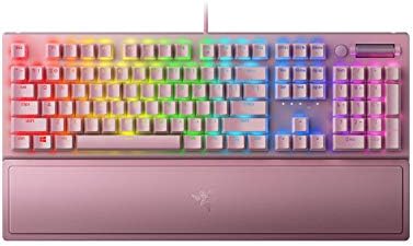 Razer BlackWidow V3 Mechanical Gaming Keyboard: Green Mechanical Switches - Tactile & Clicky - Chroma RGB Lighting - Compact Form Factor - Programmable Macro Functionality - Quartz Pink