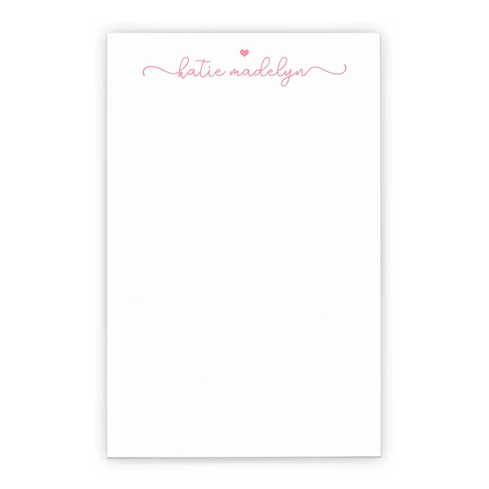 Girls Personalized Heart Stationary Paper and Envelopes Set, Personalized Notepad for Kids Cute Notepad, Personalized Stationery Paper and Envelopes