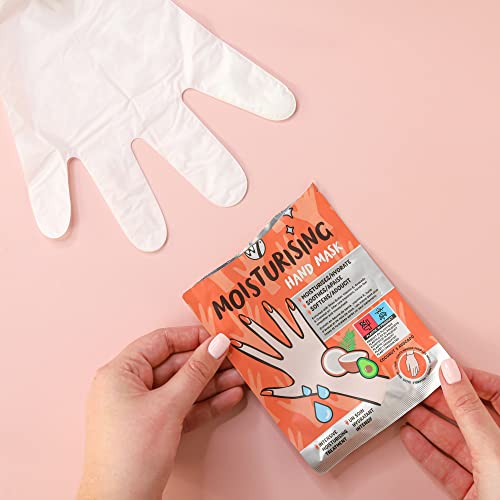 W7 Moisturizing Hand Mask Treatment - At Home Intense Hydration Glove Set - 2 Pairs - With Shea Butter, Vitamin E & Coconut Oil #TOP5