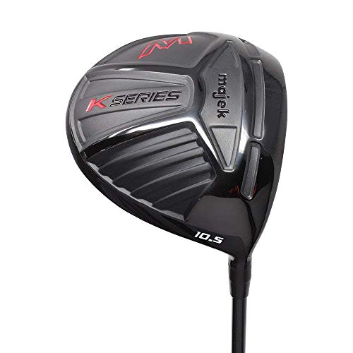 Senior Men's Majek K-Series High Launch 460Cc 10.5° Driver And 3 5 Fairway Wood Set Golf Clubs, Right Handed Senior Flex With Men's Senior Size Black Pro Velvet Grips #TOP1