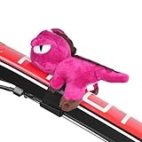 Plüsch Dinosaurier Tier Anhänger für Fahrradlenker, Stofftier Dekoration Ornament für Roller und Motorräder (Rosa)