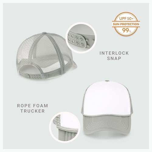 Image of CHOK.LIDS Classic Foam Trucker Hat Summer Mesh Rope Cap Solid Two Toned Blank Hat Mens Womens Adjustable Strap Light Weight