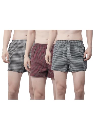 Dollar Pack of 3 Cotton Checkered Men Boxer