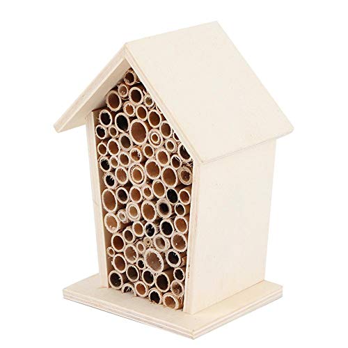 ZPSHYD Wooden Insect House, 5.5x3.9x3.1in Paulownia Wooden Hanging Insect Hotel Wood Shelter Nesting Box Outdoor Garden Decoration for Garden Balcony Patio Yard for Bee, Butterfly, Ladybirds - Image 4