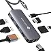 Produktbild NOVOO USB C Hub 4K@60Hz HDMI Multiport Adapter, 8-in-1 HUB USB C Adapter Docking Station mit 1Gbps Ethernet, 100W PD, SD/Micro SD, USB 3.0 5Gbps Data Ports für MacBook Pro und mehr Geräte Typ C