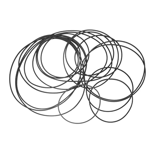 DOITOOL Courroies De Lecteur De Cassettes en Caoutchouc 1 Mm Carré, Lot de 50 Pièces, pour Réparation D'enregistreur Cassette Et Lecteur DVD, Usage Quotidien, Couleur Noire