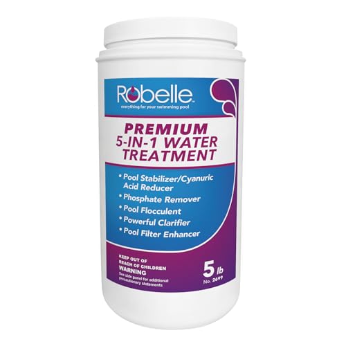 Robelle 5-Pounds Premium 5-in-1 Pool Water Treatment Cyanuric Acid Reducer Phosphate Remover Made in USA