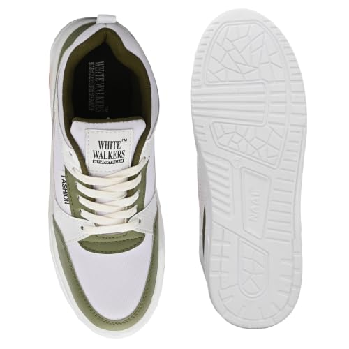 Image of White Walkers Men's White & Multicolor Casual Sneakers for Men