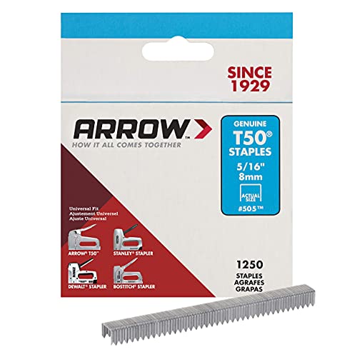 Grapas T50 Arrow 505 fijaciones de 5/16 pulgadas caja de 2 unidades repuesto para bricolaje