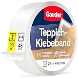 GAUDER Teppichklebeband doppelseitig extra stark - Teppichkleber für...
