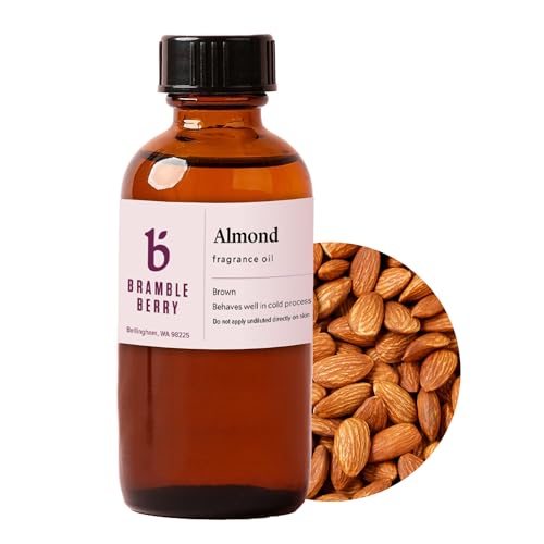 Image of Bramble Berry Almond Fragrance Oil 2 oz | Sweet Marzipan and Amaretto Scent for Soap Making, Candles, Lotion, Bath Bombs & Perfume | Skin Safe, Vegan, Paraben & Phthalate Free, DIY Craft Essential