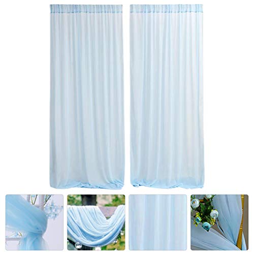 ABOOFAN 2Pcs Cortinas de Pano de Fundo de Casamento Cortinas Não Transparentes Em Arco de Janela Cor