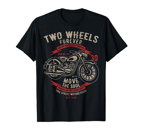 Motorcycle Shirt Two Wheels Forever Vintage
