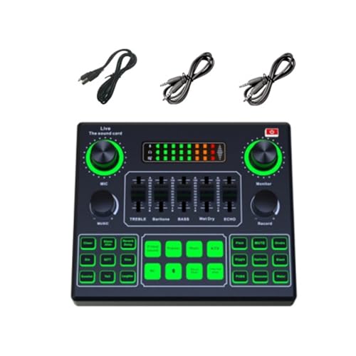 V9SJ Live Sound Card and Colorful Efficient Transmission and Noise Reduced for Smartphone Computer Tablet Music