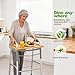 Walker Table, Bamboo Walker Tray for Walkers for Seniors with Cup Holder Foldable Mobility Table Tray for Folding Walkers