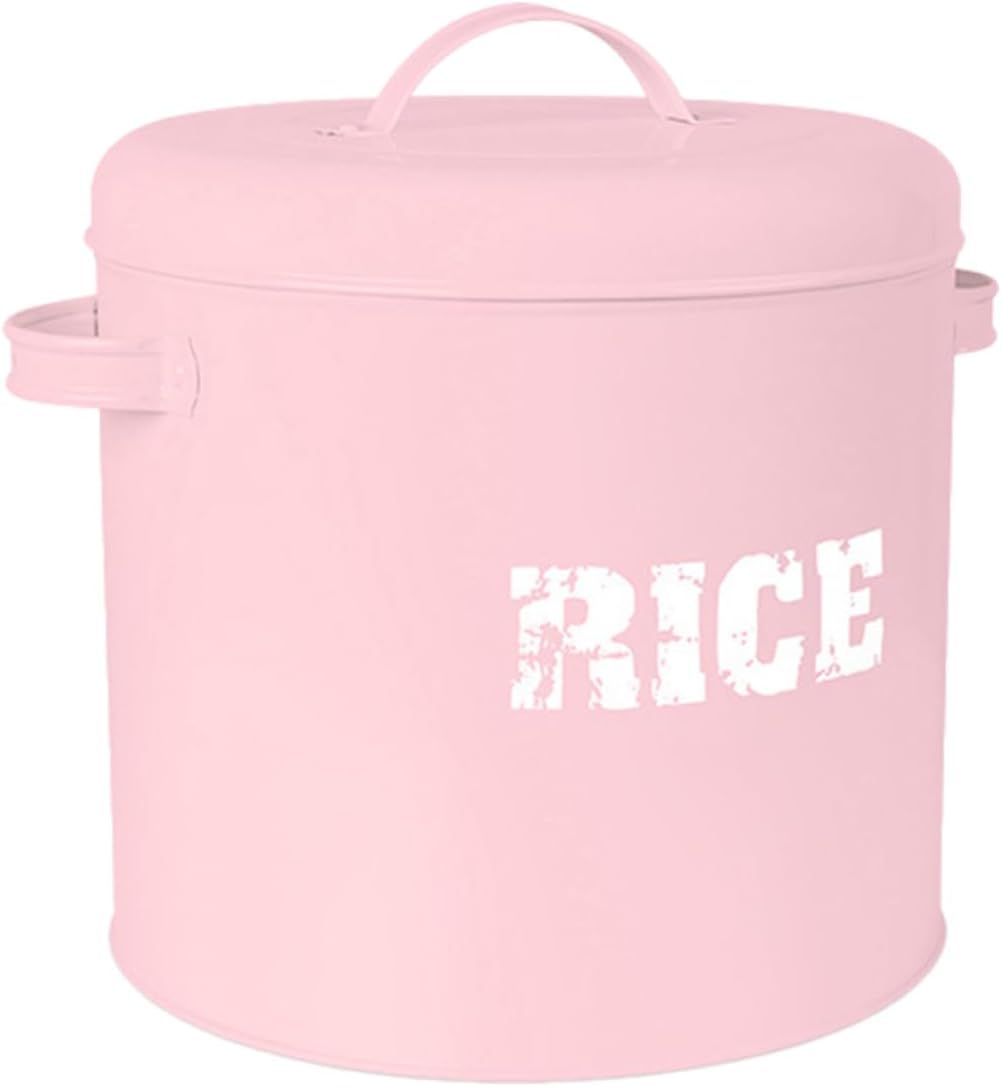 1pc Iron Pet Food Storage Bucket with Measuring Cup Sealed Container for Dog and Cat Food Large Capacity Storage