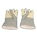 Welding Gloves for Stick Welding, Heat Fire Resistant Leather Forge with Stitching Reinforced Thumb and Palm, Separate Fingers Hot Proof Mitts Tool for Working Welding