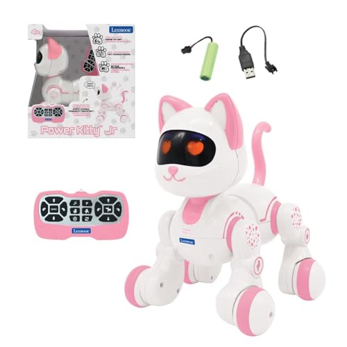 Lexibook, Power Kitty Jr., Chat Robot télécommandé à Dresser, Se dandine comme Un Vrai Chat, Yeux interactifs, Programmable STEM, Batterie Rechargeable,...