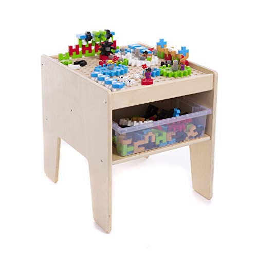 Guidecraft Io Blocks Stem Table With Gears: 109 Io Blocks Pieces, Io People, Gears, Slides And Axels; Storage Bins With Activity Table For Kids - Stem Educational And Learning Toy For Children #TOP10