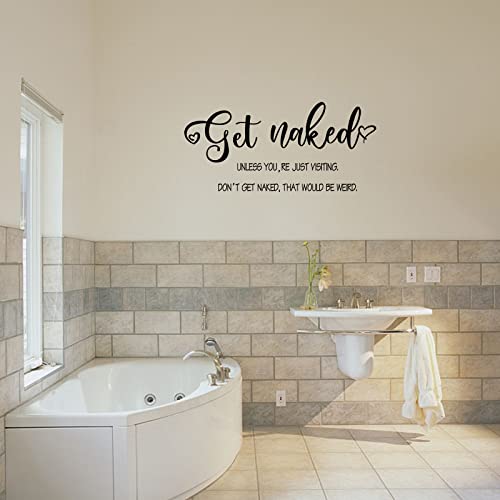 SUPERDANT Wandaufkleber Werden Sie Nackt, Es Sei Denn, Sie Besuchen Nur Lustige Zitate Wandkunst Abziehbilder Süßes Herz Vinyl Schriftzug… – Ansicht 4