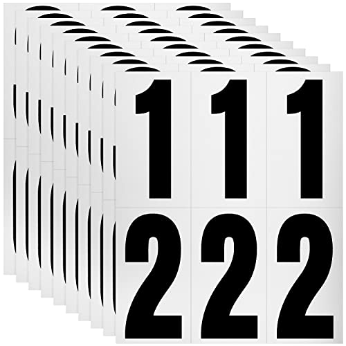 60 Numbers, Reflective Adhesive Mailbox Number Pack, 3", Waterproof Number Stickers for…