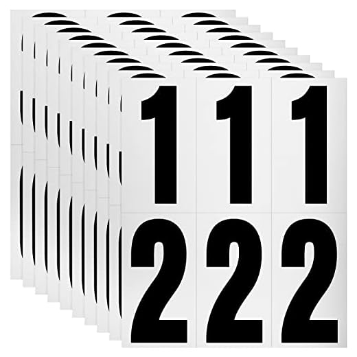 60 Numbers, Reflective Adhesive Mailbox Number Pack, 3", Waterproof Number Stickers for Signs, Door, Cars, Trucks, Home, Business, Address Number
