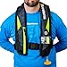 BLUESTORM Atmos 40 Automatic/Manual Inflatable PFD Life Jacket for Adults (Hi-Vis Green) | US Coast Guard (USCG) Approved Life Vest