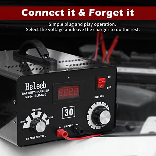 Image of Multi Voltage Battery Charger 12V 24V 36V 48V 60V 72V for Lead-Acid and Lithium-ion Battery,Trickle and Desulfator, 19lb, Black