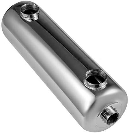 pool water heat exchanger that could change your swimming experience 7 In line Swimming Pool Heat Exchanger Heat Recovery Pool Heater Stainless Steel Shell&Tube Heat Exchanger for Pools Spas Hot Tubs Snow Melting Hydronic Heating1 1/2" NPT(Same Side,200Kbtu/Hour)