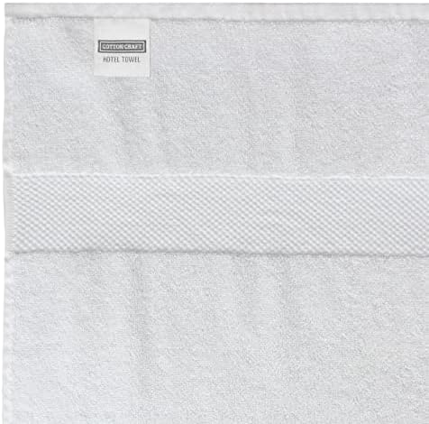 COTTON CRAFT Hotel Spa Luxury Bath Sheet - 2 Pack - Oversized Extra Large 40 x 80 - Heavyweight 700 GSM 2 Ply Ringspun Cotton - Soft Absorbent Everyday Use Home Bath Easy Care Towel Set - White - Thumbnail 5