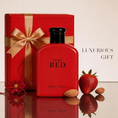 Image of AFLUXE Double Red Eau de Toilette for Men, Energizing Fresh Citrus Spicy Cologne, Long Lasting Woody Amber Fragrance, 3.3 fl oz (100 ml)