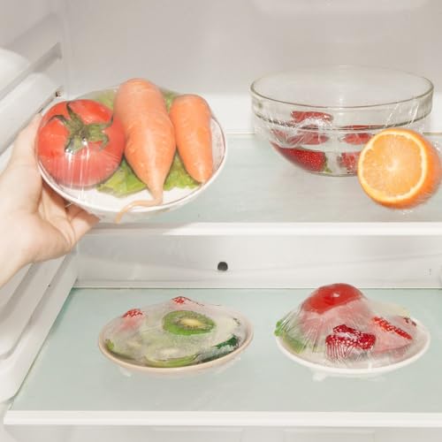 Plastic Food Wrap- 968 SQ. FT. Kitchen Cling Wrap Includes Slide Cutter BPA-Free Clear Cling Film 30cm×300Meters