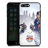 DeinDesign Silikon Hülle kompatibel mit Apple iPhone 8 Plus Case schwarz Handyhülle EHC Red Bull München Offizielles Lizenzprodukt Eishockey
