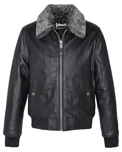 Blouson Pilote Schott en cuir marron d'exception ref 35836 - 2