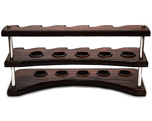 Wooden Tobacco Pipe Stand Rack Case Display Holder For 10 Smoking Pipes Hand Carved By Kafpipeworkshop From Solid Ashtree Wood #TOP7