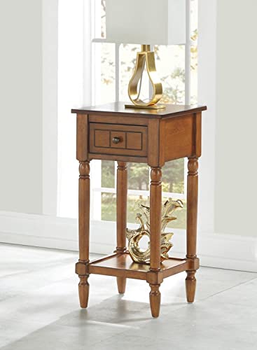 Convenience Concepts French Country Khloe 1 Drawer Accent Table With Shelf, Walnut #TOP1
