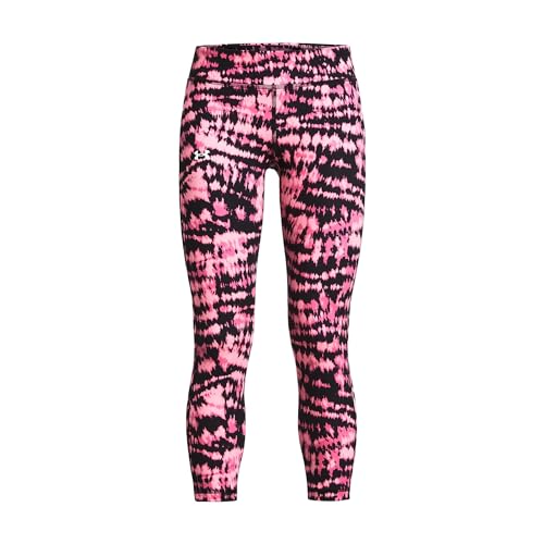 Under Armour Girl's Motion Printed Crop (Big Kids) Fluo Pink/Black/White LG (14-16 Big Kid)