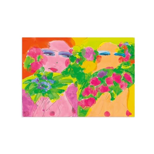 Impression sur toile Walasse Ting affiche décoration murale chambre 60x84