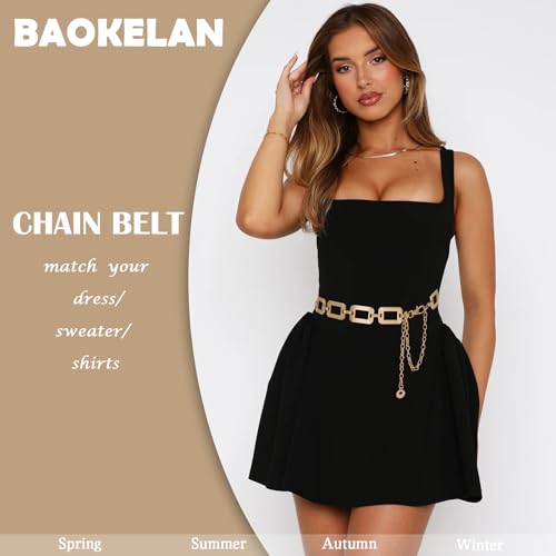 Chain Belt for Women Metal Chunky Waist Belts for Dresses2