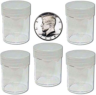 BCW Coin Tubes - 5ct | Holds "Kennedy" Half Dollar | Durable Plastic Tube Coin Holders | Coin Collecting Supplies