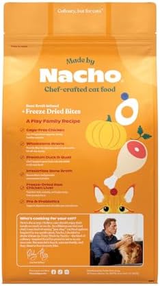 Made by Nacho Dry Cat Kibble 4lb Bag, High Protein Premium Cat Food with Freeze Dried Pieces, Cage-Free Chicken & Duck, Limited Ingredients, Single Bag - image 2