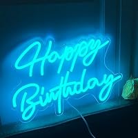Insegna al neon a LED 'Happy Birthday' Insegne al neon Luci Insegna al neon a Led fatta a mano per l'arredamento della camera da letto Decorazione della festa di compleanno della stanza