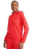 Sudadera básica de calidad ligera con capucha, bolsillo canguro dividido y puños acanalados en los extremos.
